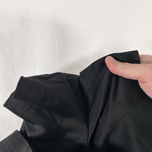 New Eric Casual Mini Skirt Women's 12 Solid Black Zip Back Short Cotton Blend - Picture 9 of 9